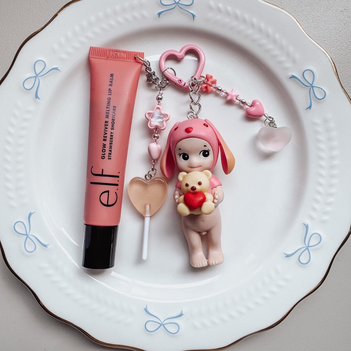 Bear Sonny Angel Lippie Charm with Mirror