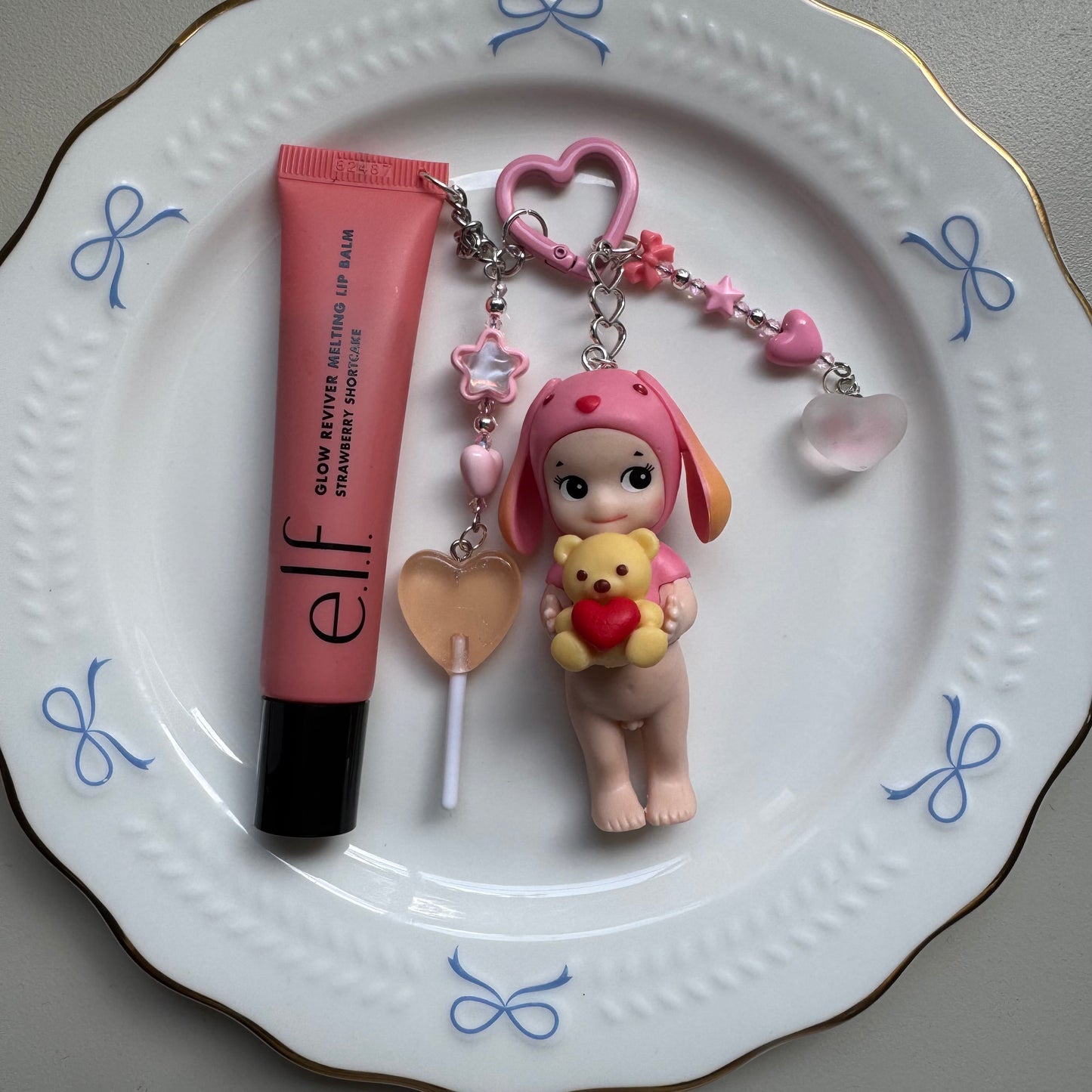 Bear Sonny Angel Lippie Charm with Mirror