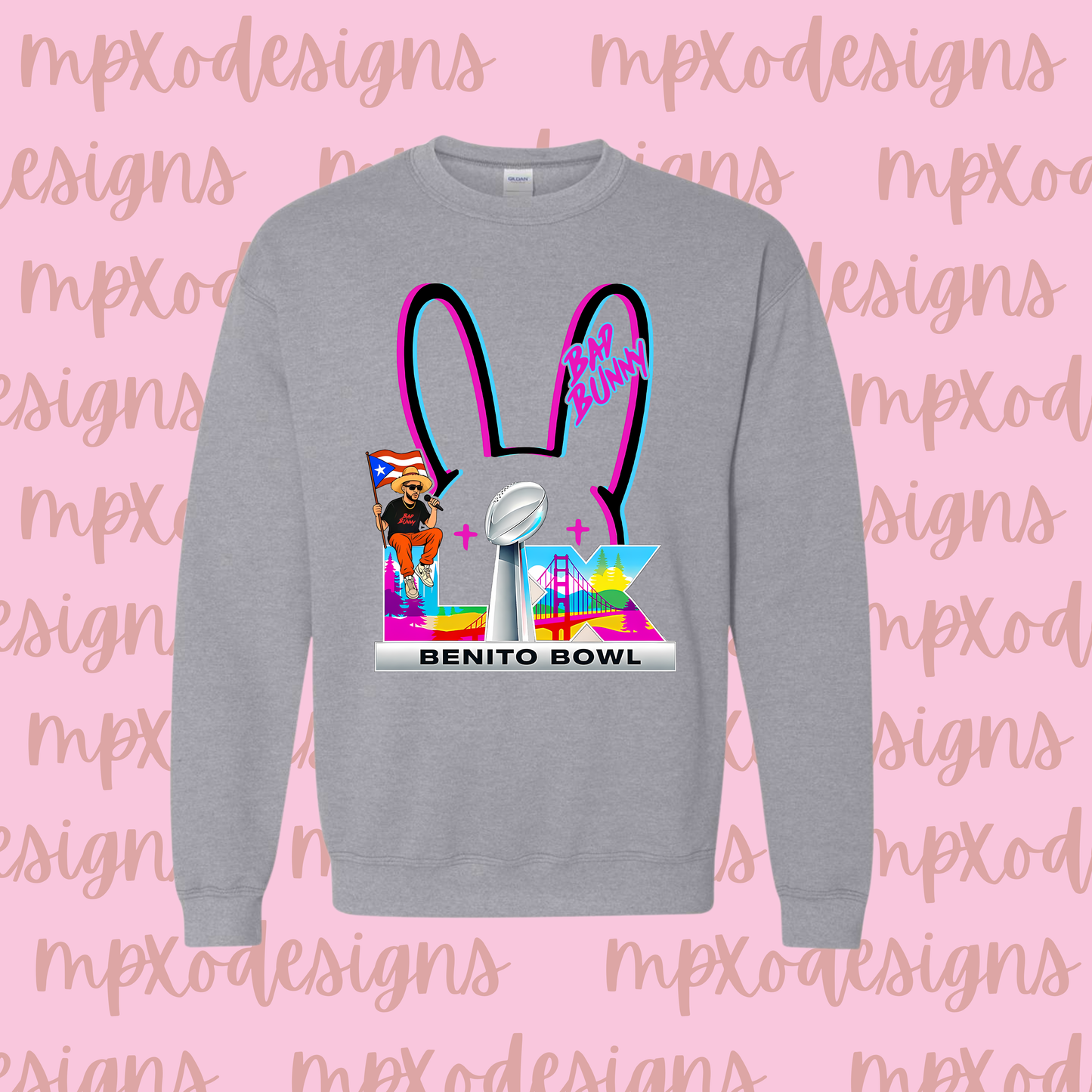 Super Bowl Neón Crewneck Sweater