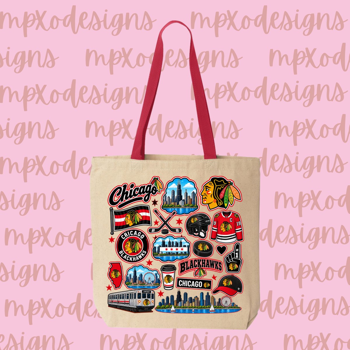 Chicago Blackhawks Tote Bag