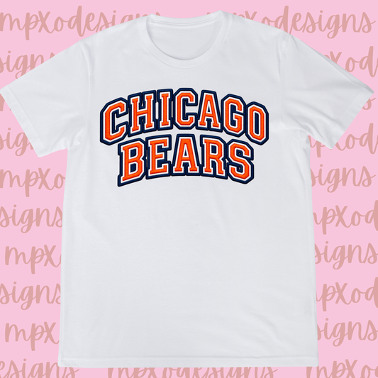 Chicago Bears Faux Embroidery