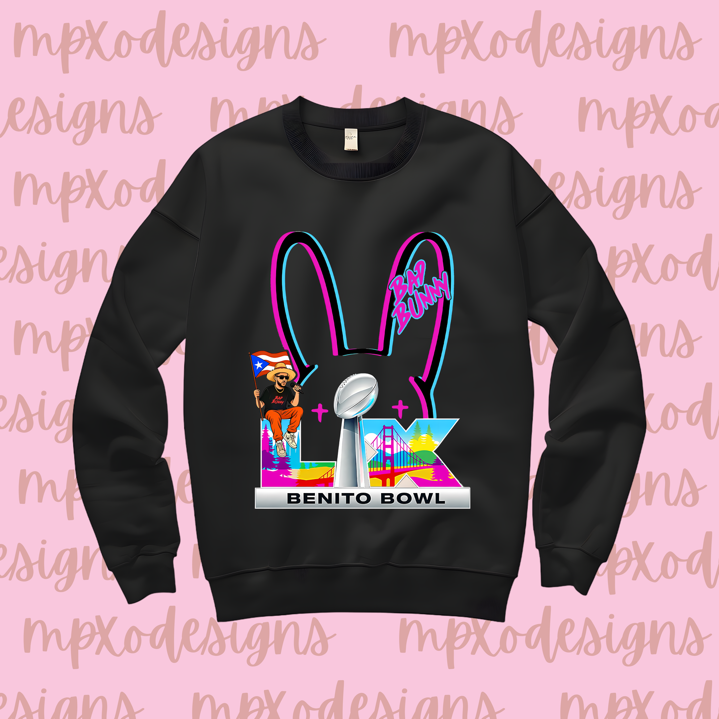 Super Bowl Neón Crewneck Sweater