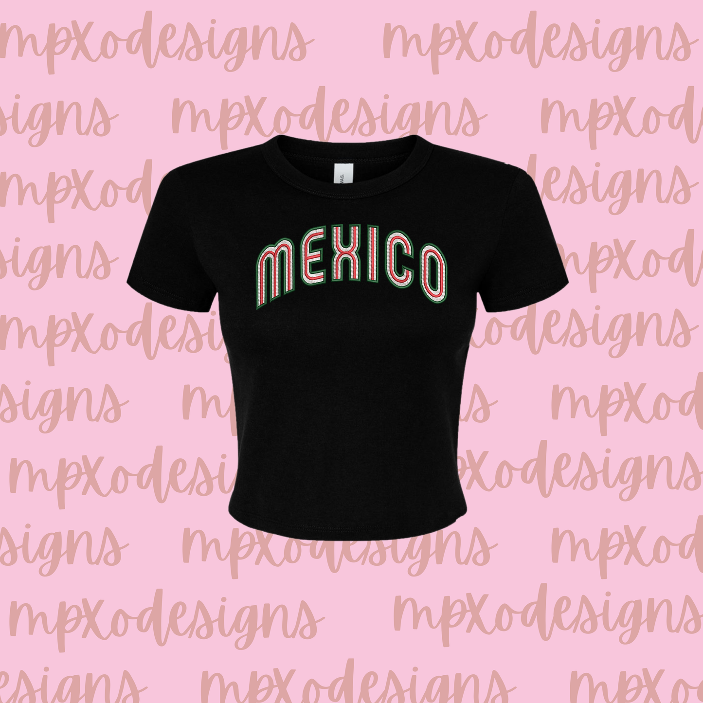 Mexico Baby Tee Black