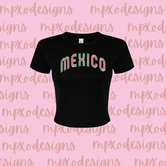 Mexico Baby Tee Black
