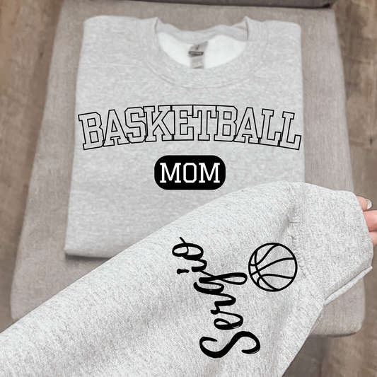 Custom Basketball Mom Crewneck Sweater