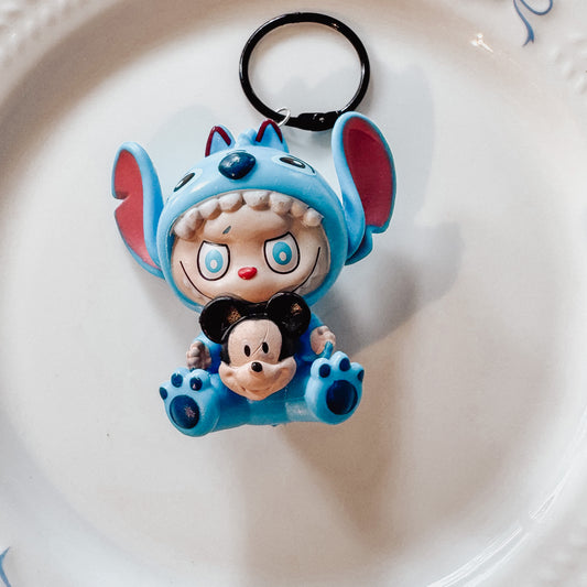 Mouse Stitch Labubu Charm