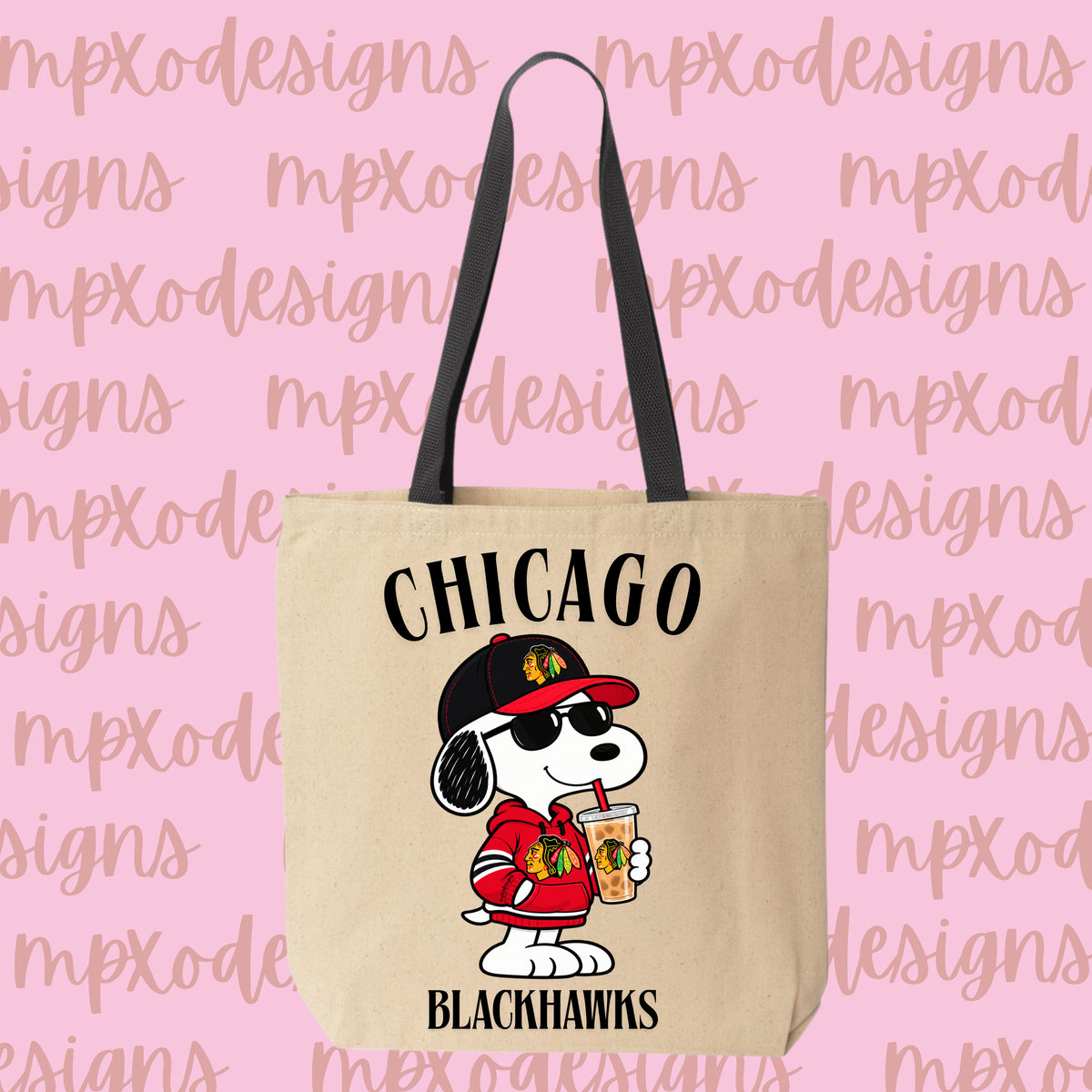 Snoopy Blackhawks Tote