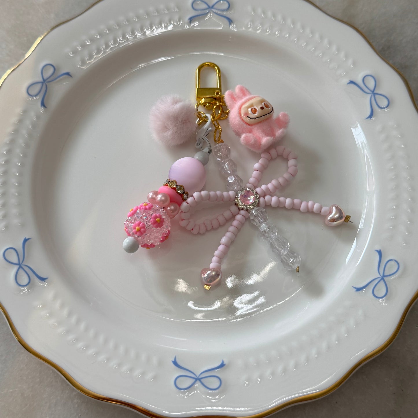 Mini Labubu Pink Charm