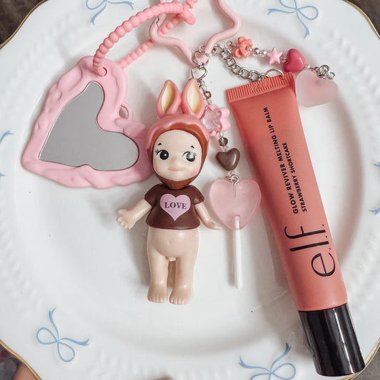 Bunny Sonny Angel Lippie Charm with Mirror
