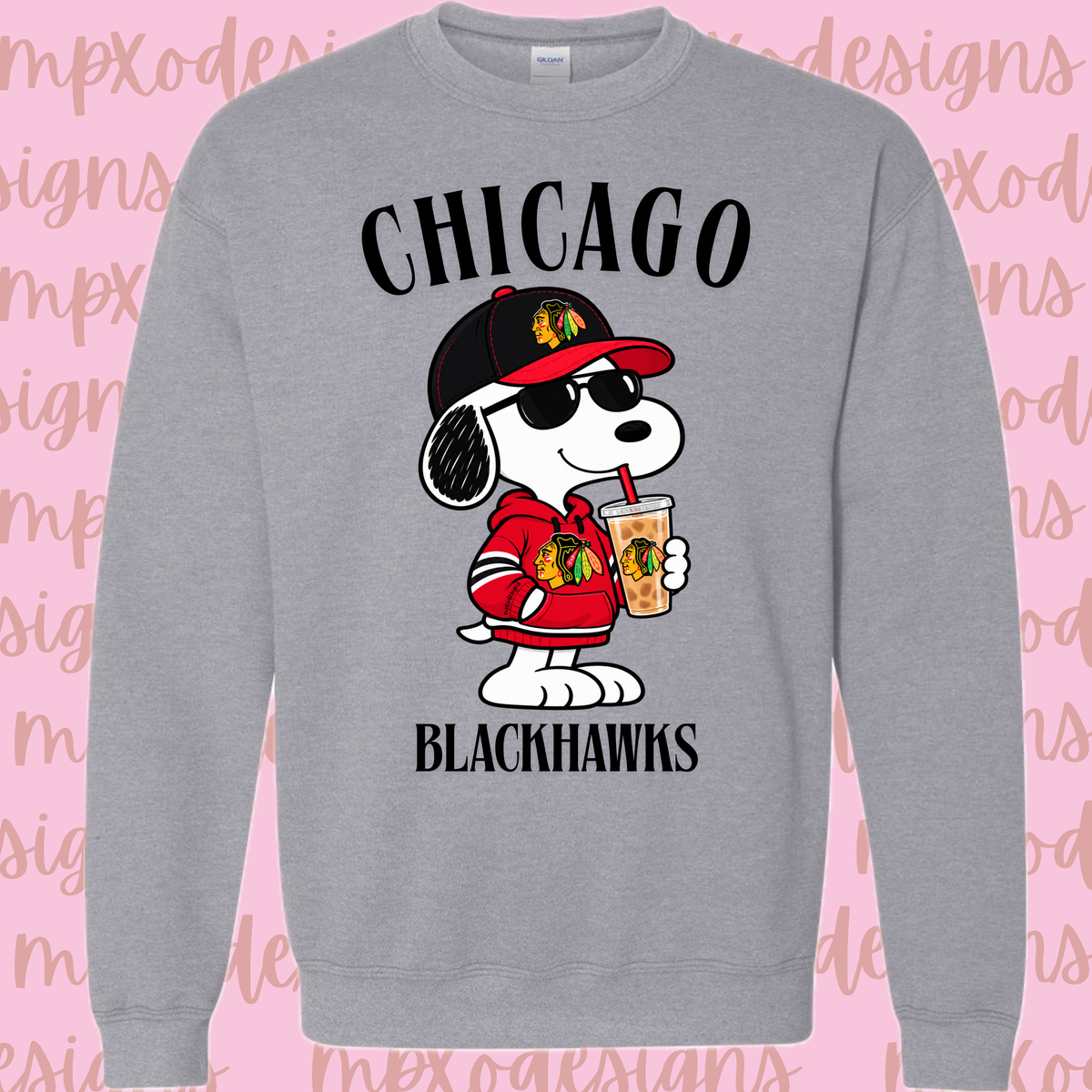 Snoopy Blackhawks Crewneck Sweater
