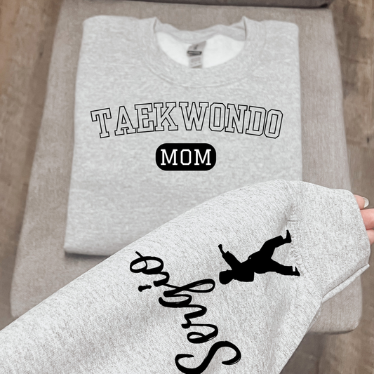 Custom Taekwondo Mom Crewneck Sweater
