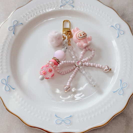 Mini Labubu Pink Charm