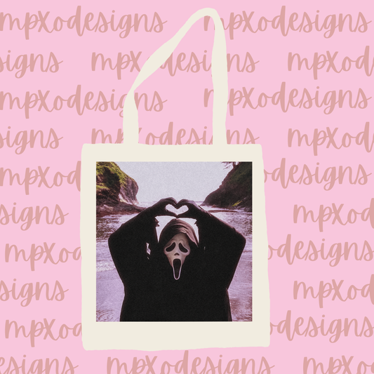 Ghostface Heart Tote Bag