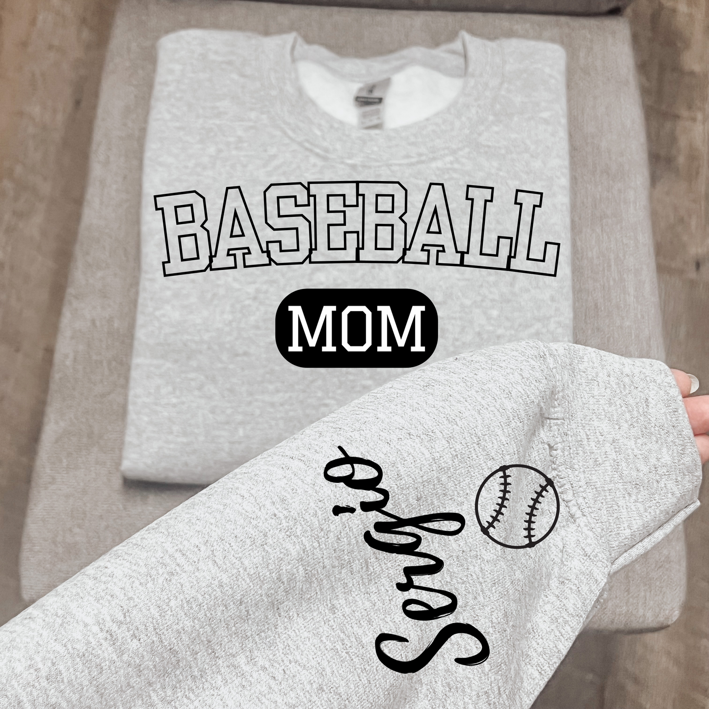 Custom Baseball Mom Crewneck