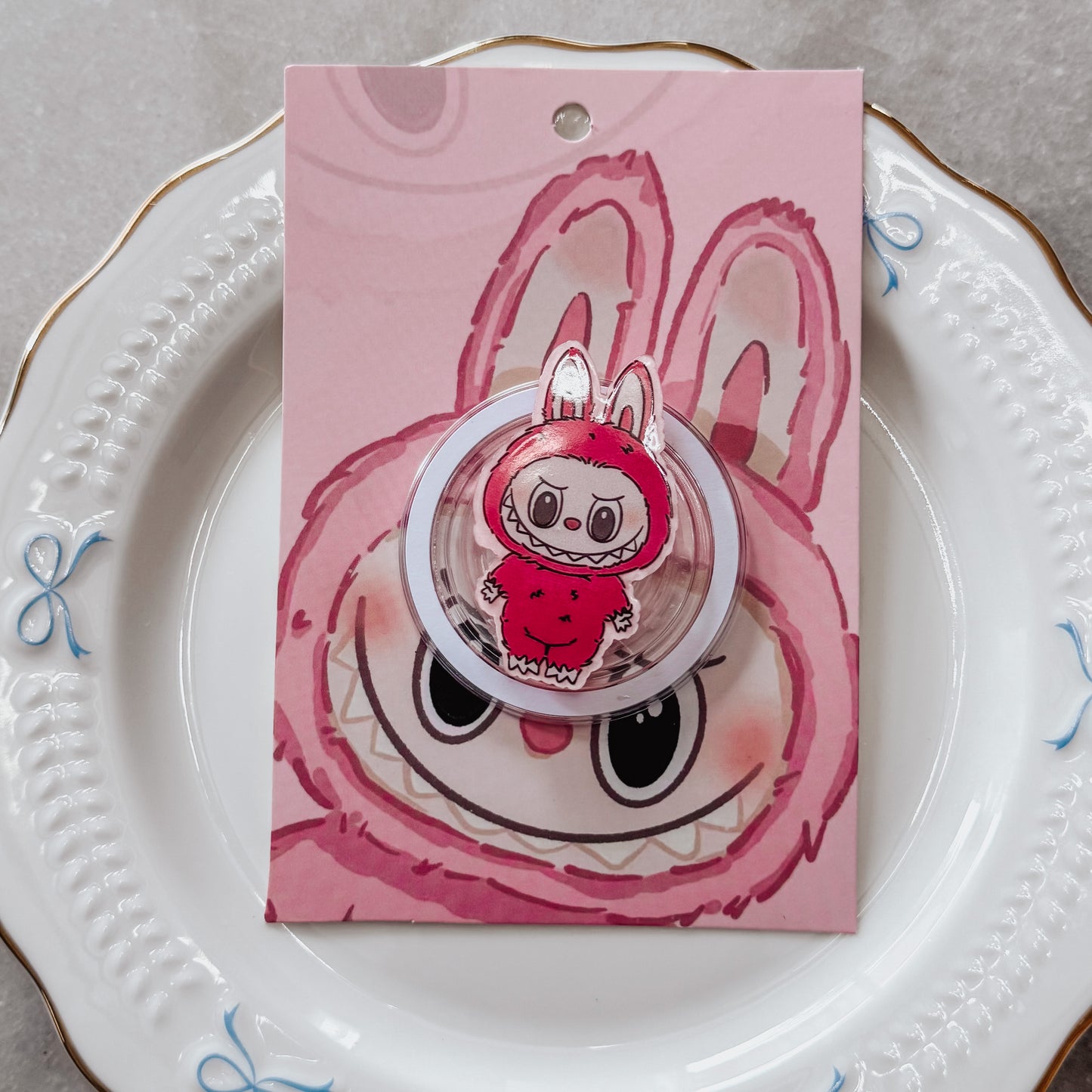 Pink Labubu MagSafe PopSocket