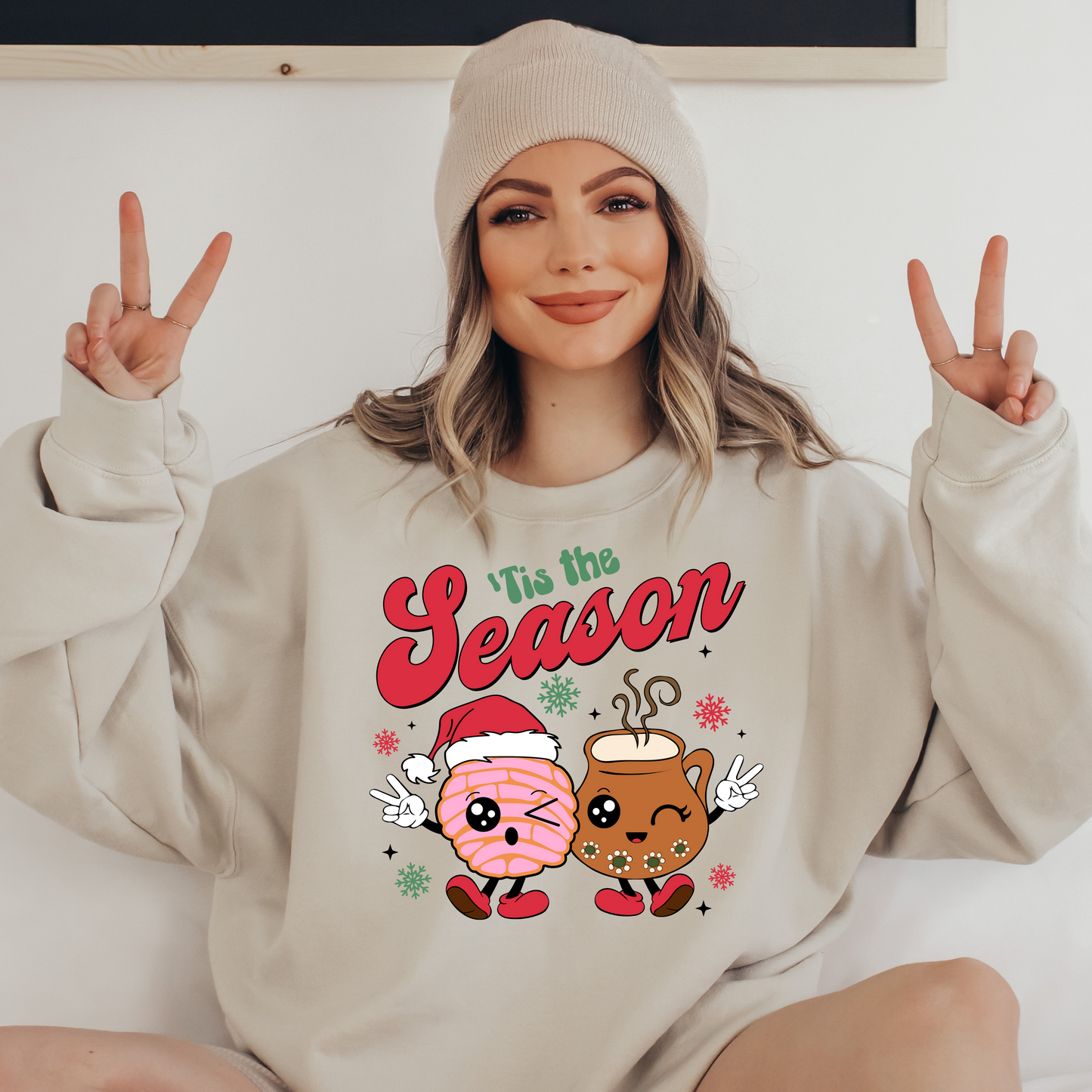 Tis The Season Concha Crewneck Sweater