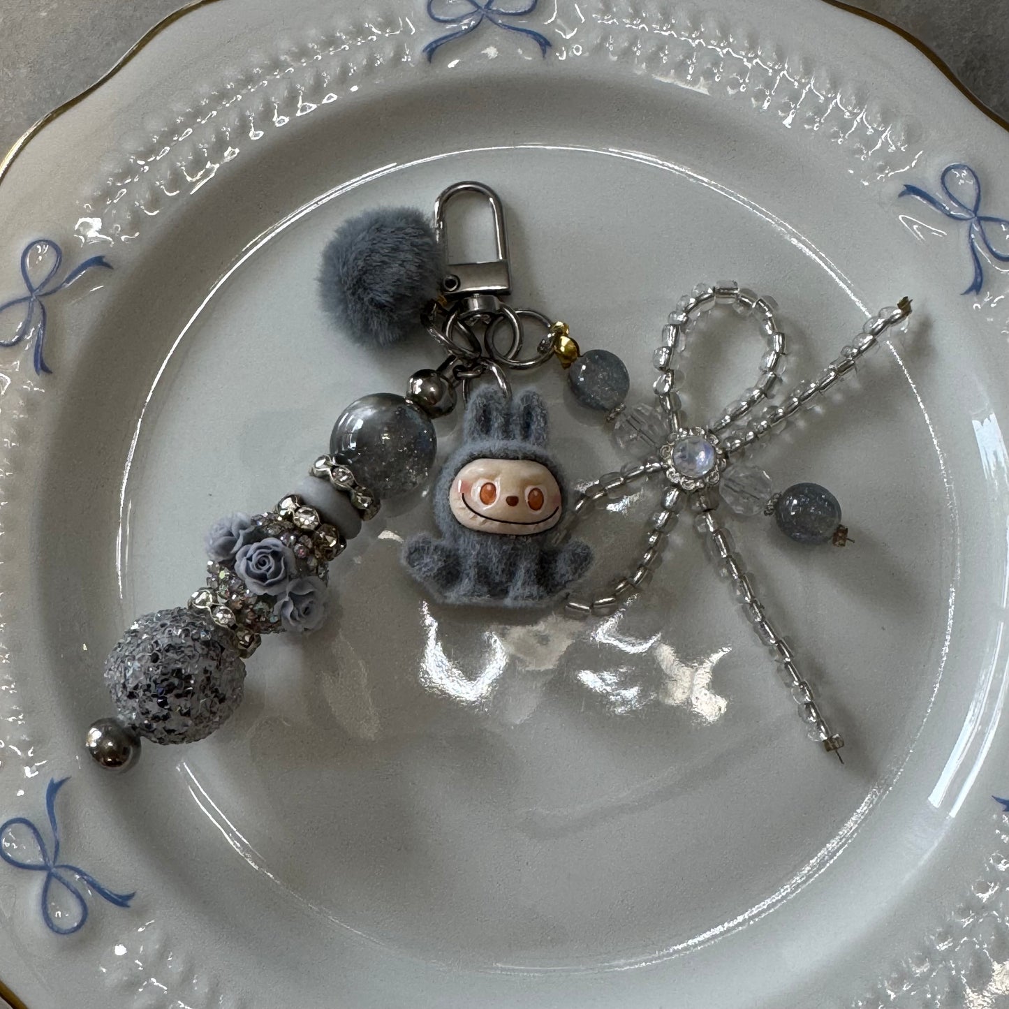 Mini Gray Purse Charm
