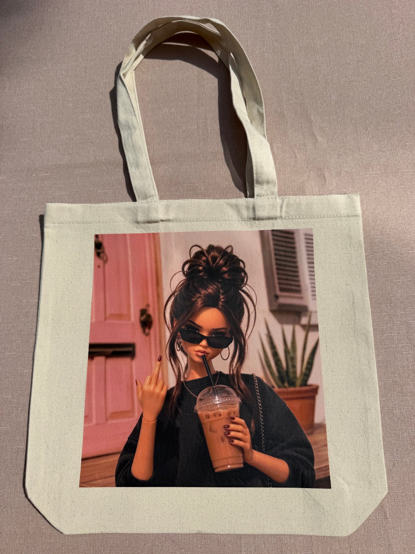 Barbie Iced Coffee Tote Bag