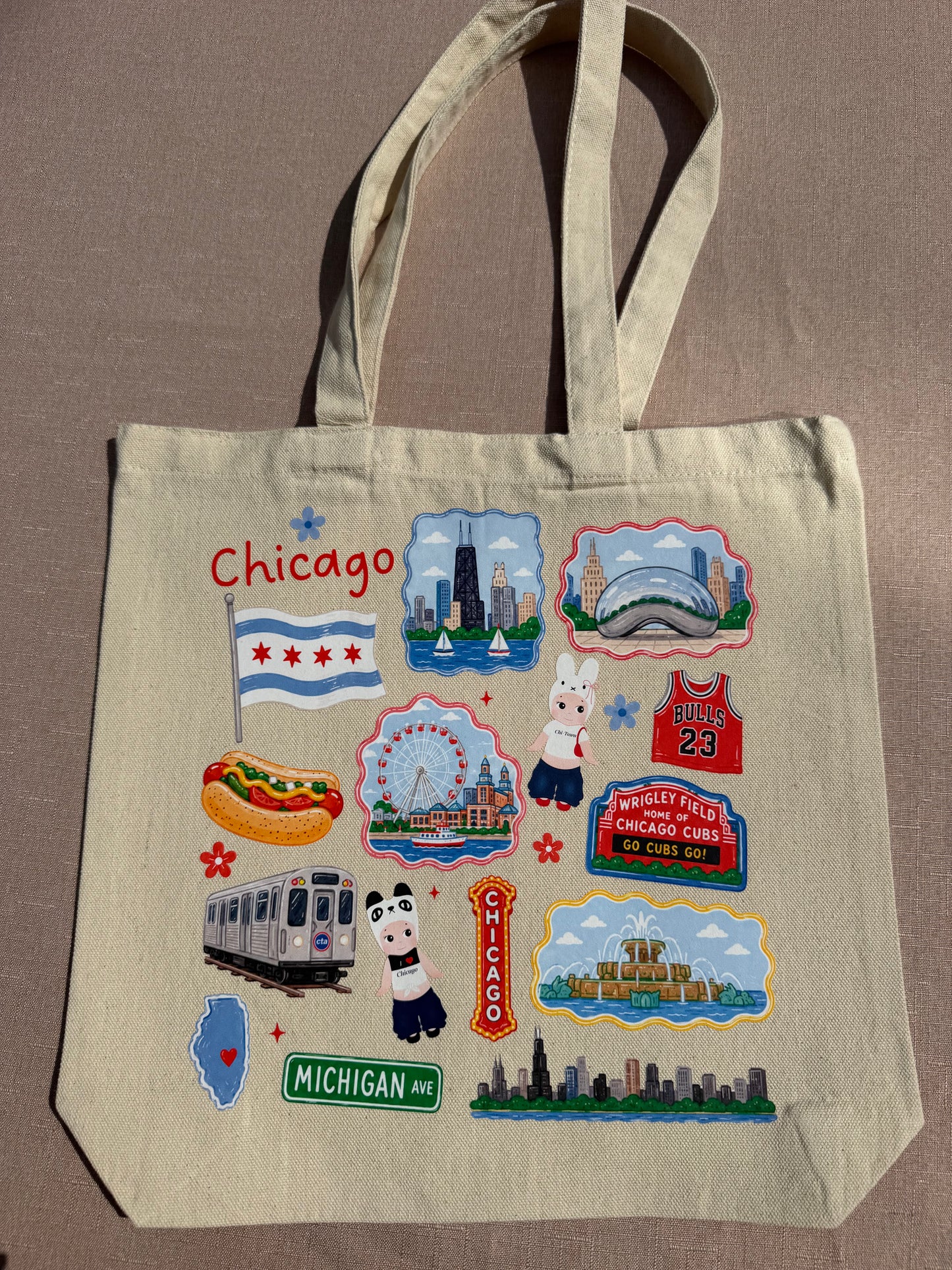 Chicago X Sonny Angel Tote bag