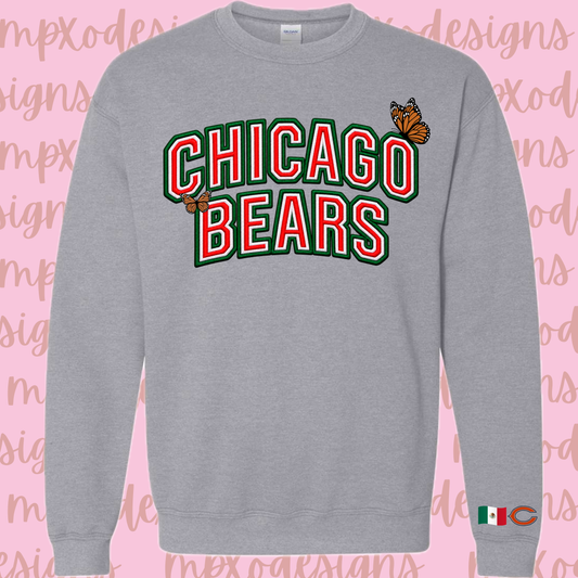 Butterfly Chicago Bears X Hispanic Heritage Month Crewneck Sweater