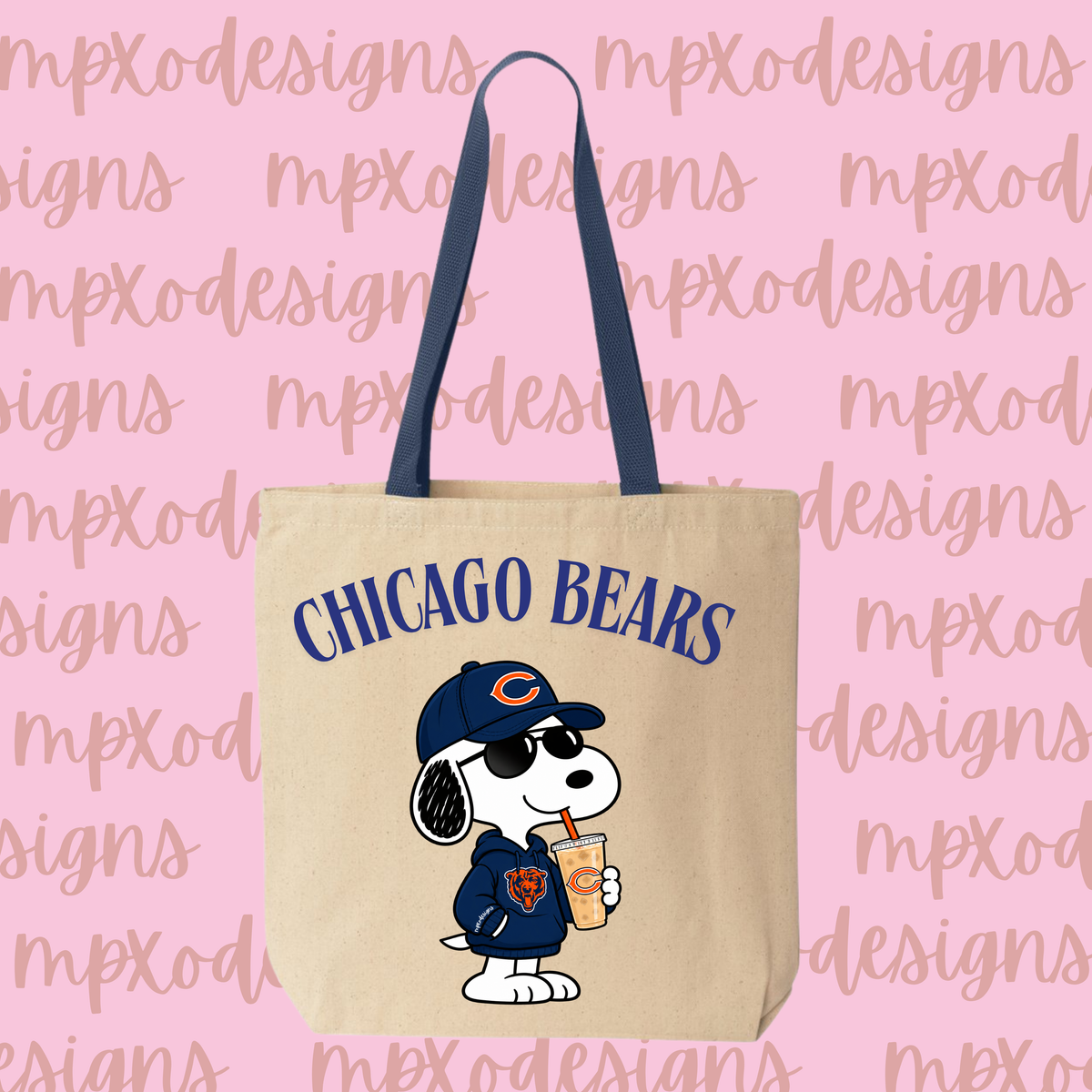 Chicago Bears Snoopy Tote Bag