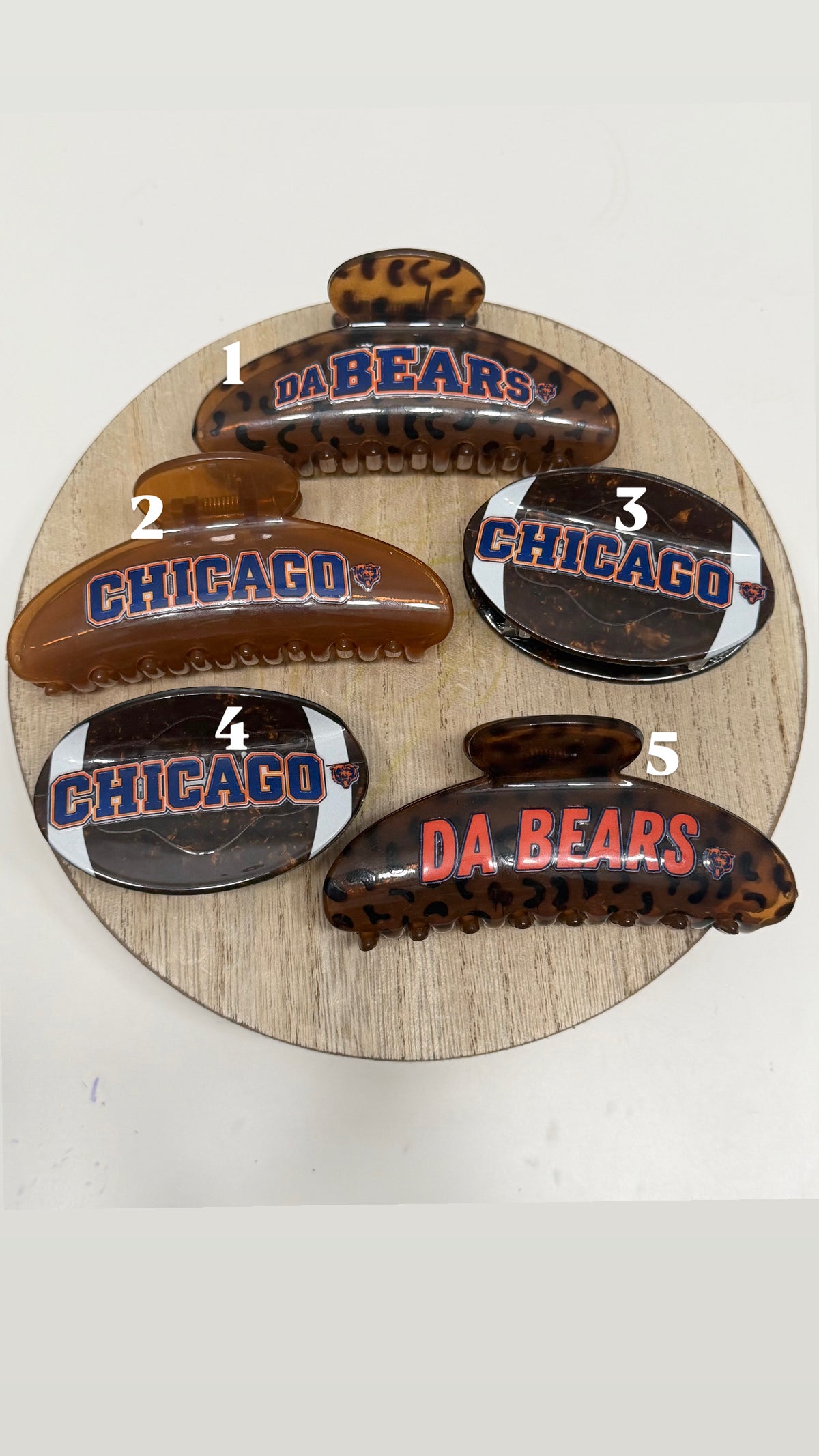Chicago Bears Claw Clips