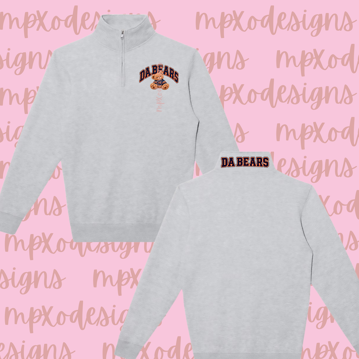 Mock New Quarter Zip Da Bears