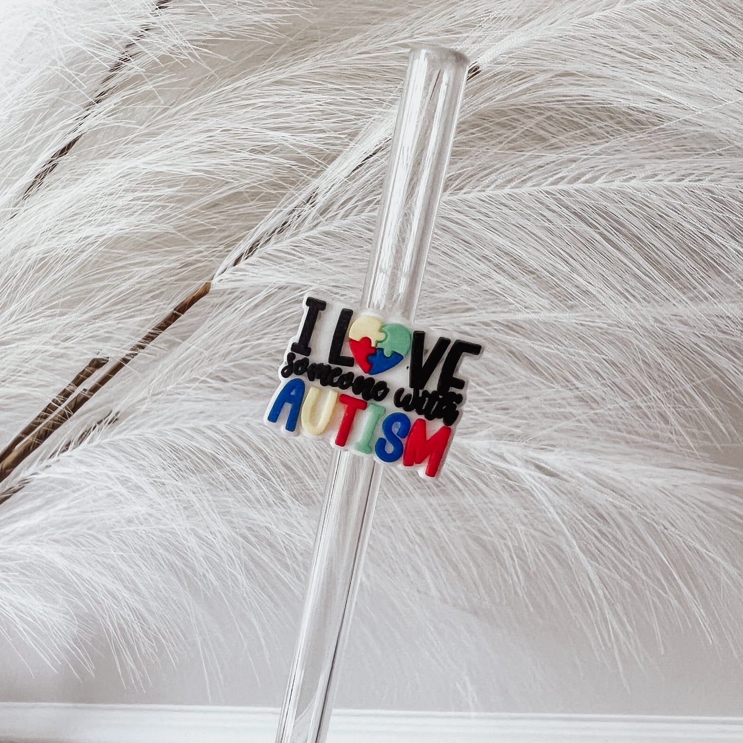 Autism Straw Charm